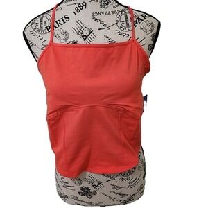 Abound Cayenne Red Corset Seam Crop Cami Top Size L NWT